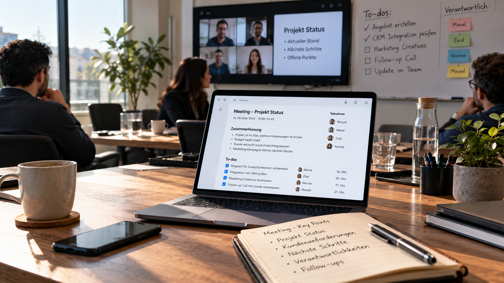 Von Meetings zu Aktionen: Wie KI Entscheidungen und Aufgaben erfasst